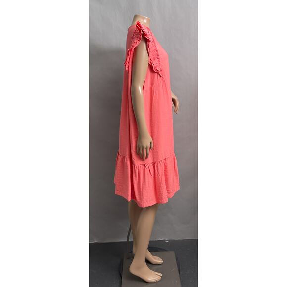 Cece Dress Women 18W Pink Ruffle Flutter Sleeve Rayon Cocktail Casual NWT $99 - Picture 6 of 10